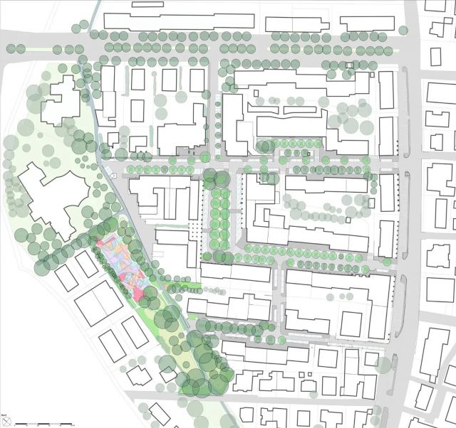 Riqualificazione del quartiere Croce a Casalecchio di Reno

L’area di intervento riguarda il quartiere Croce, che si trova nel Comune di Casalecchio di Reno, all’interno dell’ambito della Città Metropolitana di Bologna con la quale risulta strettamente connessa, attraverso una rete di percorsi ciclo pedonali e trasporti pubblici e per la prossimità del fiume Reno.
Sulla base dell’analisi del sito sono stati individuati una serie di criteri guida per lo sviluppo del masterplan, che possono riassumersi nei seguenti punti:
•	Riduzione delle superfici impermeabili
•	Incremento del numero delle alberature e dei loro benefici ecosistemici
•	Aumento delle superfici ad arbusti ed erbacee perenni
•	Incremento della biodiversità
•	Sostituzione delle superfici impermeabili con pavimentazioni drenanti
•	Creazione di nuovi spazi pubblici fruibili
•	Realizzazione di zone 30 e nuove aree pedonali
•	Incremento della mobilità sostenibile
•	Miglioramento dell’accessibilità e di spazi inclusivi
•	Utilizzo di sistemi di drenaggio sostenibile
•	Riduzione della CO2 e incremento della produzione di ossigeno
•	Riduzione dell’inquinamento acustico e atmosferico

Redevelopment of the Croce district in Casalecchio di Reno

The project area concerns the Croce district, which is located in the municipality of Casalecchio di Reno, inside the Metropolitan City of Bologna with which it is closely connected, through a network of cycle paths and public transport, and the proximity to the Reno river.
Based on the site analysis, a set of guiding criteria for the development of the masterplan have been identified

www.pampastudio.eu

#watermanagement #progettopampastudio #progettoambientepaesaggio #pampastudio #outdoordesign #outdoorproject #urbandrainage #architetturadelgiardino #architetturadelpaesaggio #landscapedesigns #landscapeinspiration #landscapearchitecture #cittàspugna #landschaftarchitektur #watergarden #roofgarden #cittàpermeabili #suds #naturebasedsolutions #stormwatermanagement #depaving #desigillazione #urbanparks #urbanheatisland #greenway #greeninfrastructure #blugreeninfrastructure #resilientcities #greencity #mobilitàlenta